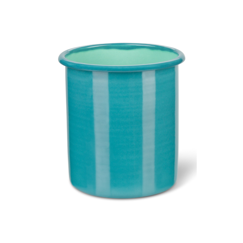 Enamel Utensil Holder | Petrol Blue / Eau De Nil