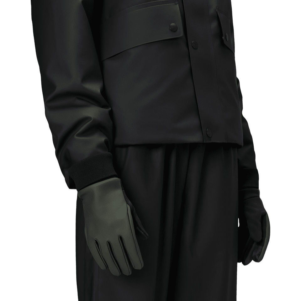 classic waterproof gloves by Rains GREEN