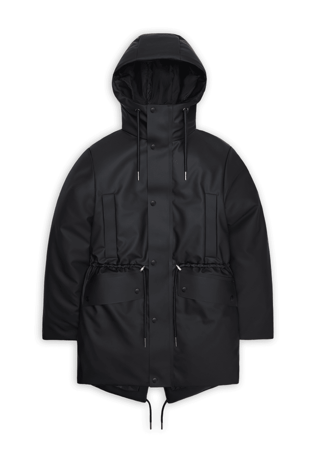 Rains Nome String W Parka waterproof waisted rain coat black
