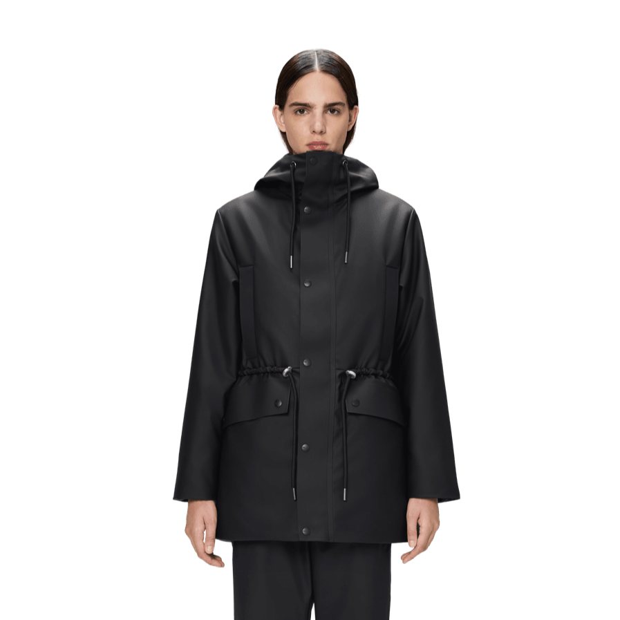Rains Nome String W Parka waterproof waisted rain coat black