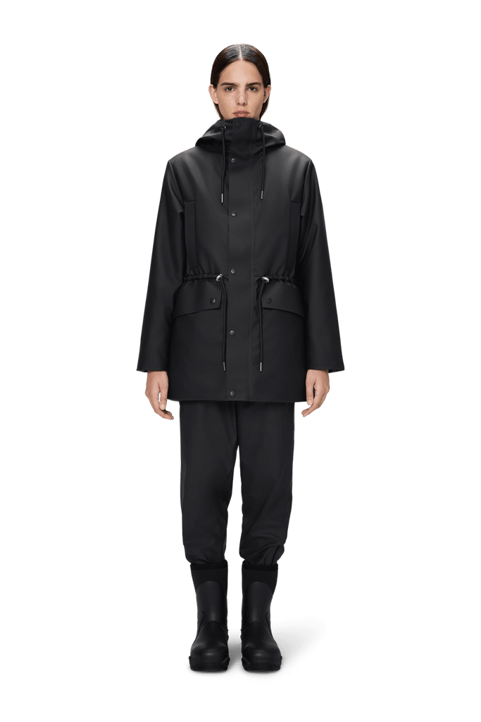 Rains Nome String W Parka waterproof waisted rain coat black