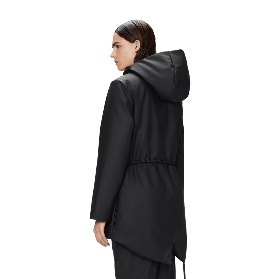 Rains Nome String W Parka waterproof waisted rain coat black