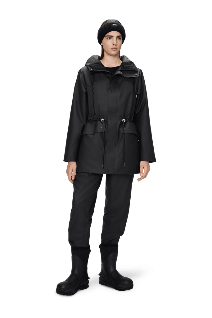 Rains Nome String W Parka waterproof waisted rain coat black