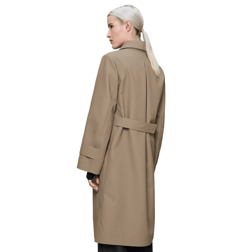 RAINS waterproof rain coat Nara long jacket beige