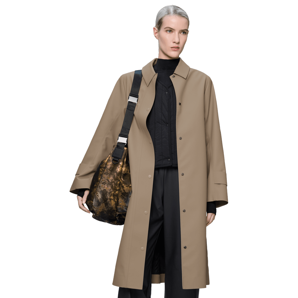 RAINS waterproof rain coat Nara long jacket beige