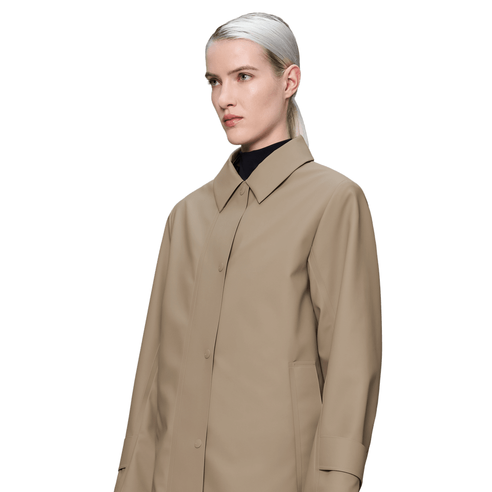 RAINS waterproof rain coat Nara long jacket beige