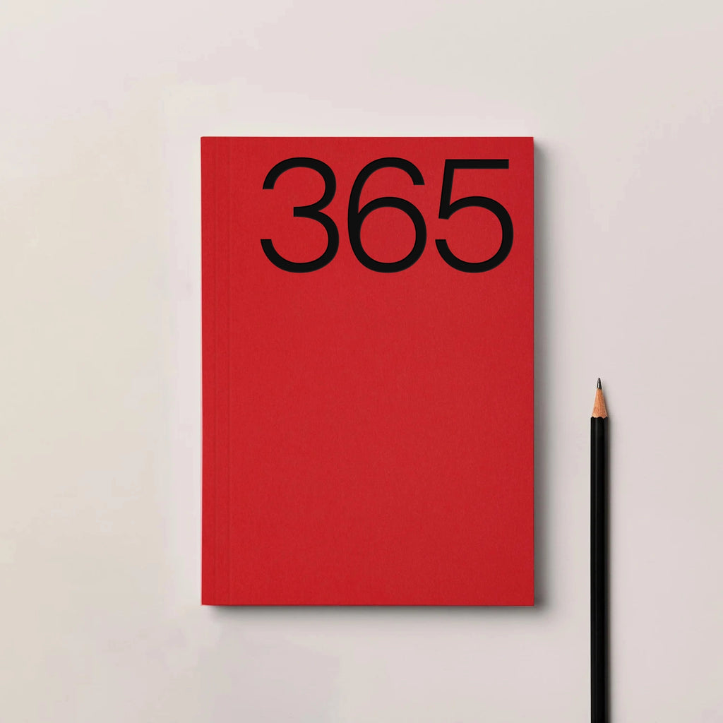 A5 kinshipped 365 undated planner diary notebook red black