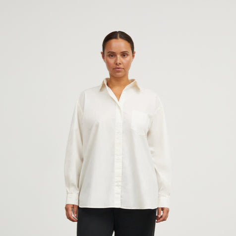 SKALL STUDIO light cream off white oversized edgar shirt button down