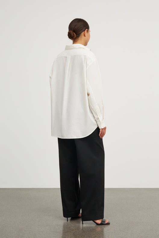 SKALL STUDIO light cream off white oversized edgar shirt button down