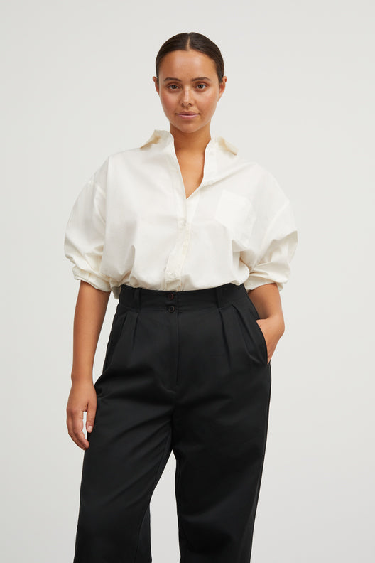 SKALL STUDIO light cream off white oversized edgar shirt button down