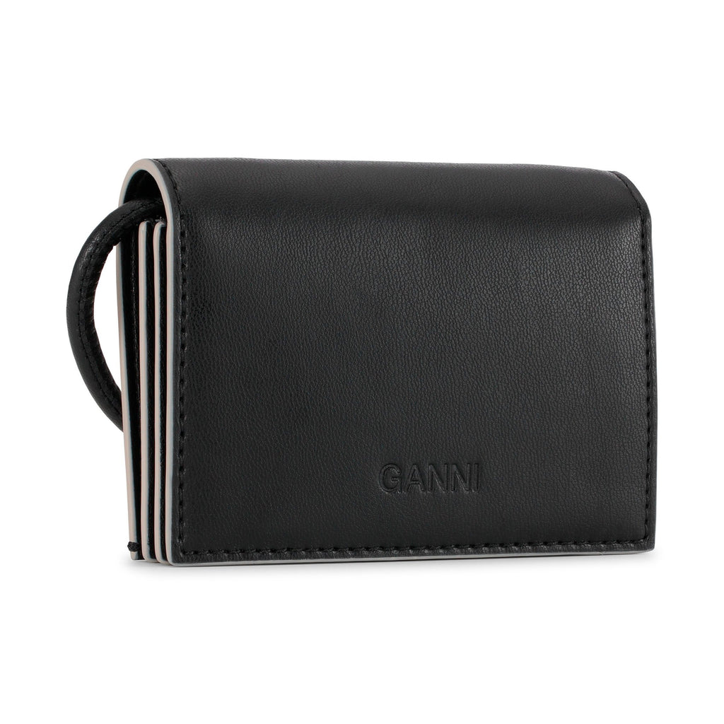 Ganni Bou wallet on Strap black