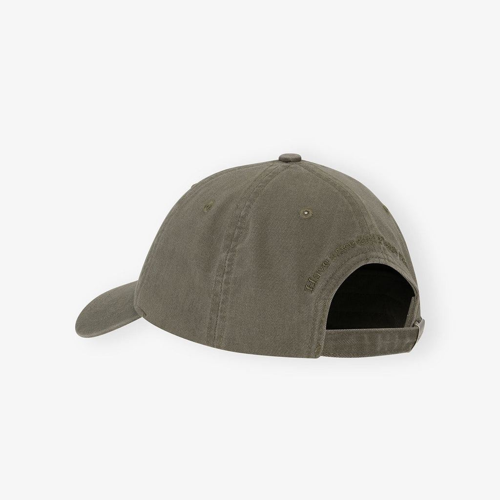 GANNI logo cap 100% organic cotton kalamata khaki green