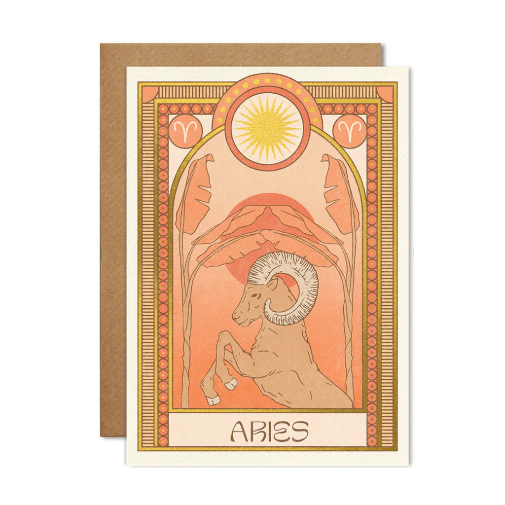 cai & jo zodiac horoscope greeting card aries