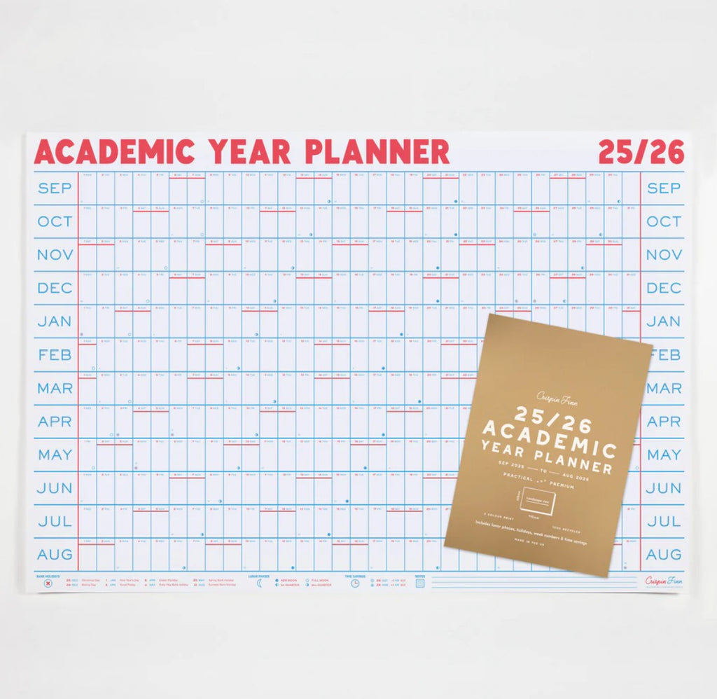 Crispin Finn large scale 2025 2026 Academic Year Wall Planner 