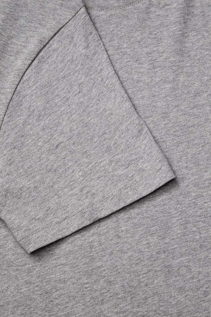 Skall Studio classic core Andy T-shirt mid grey melange organic cotton