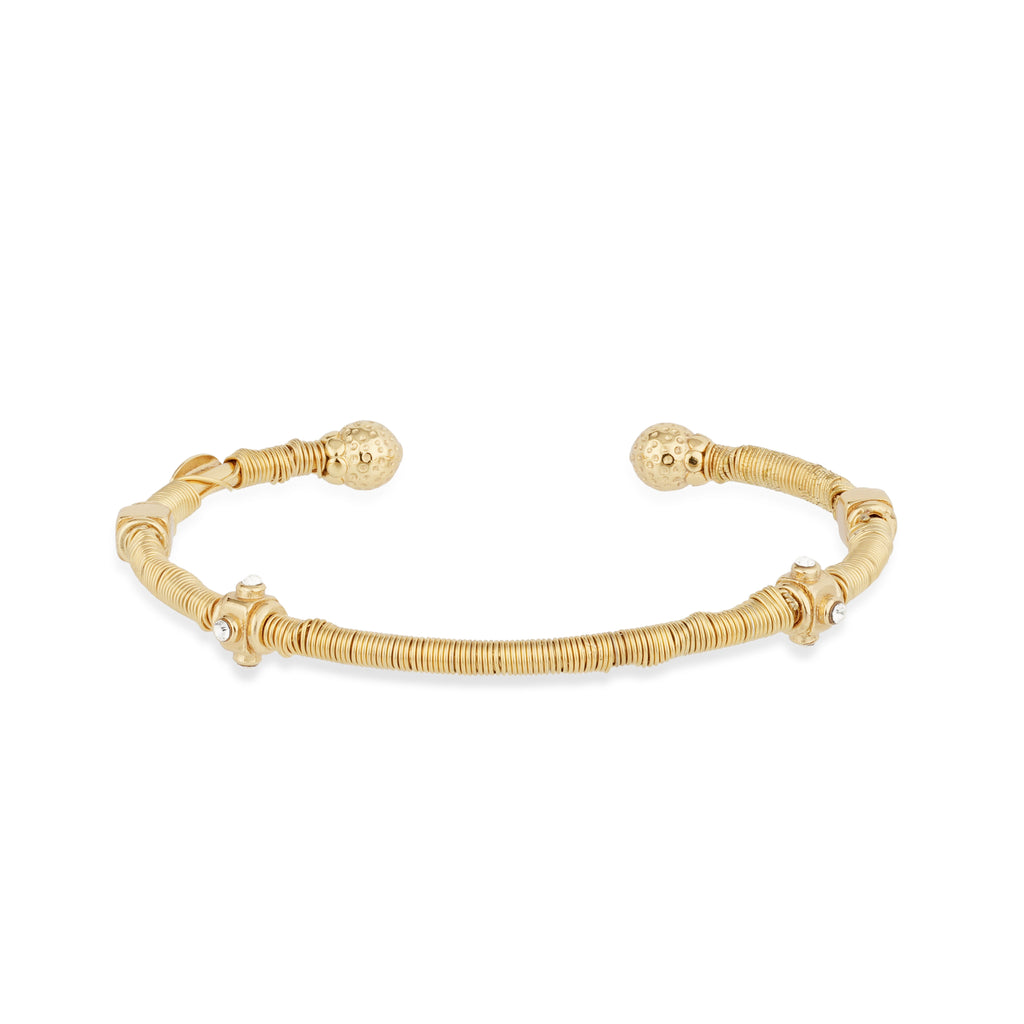 the Zanzifull Jonc Strass bracelet by Gas Bijoux in gold
