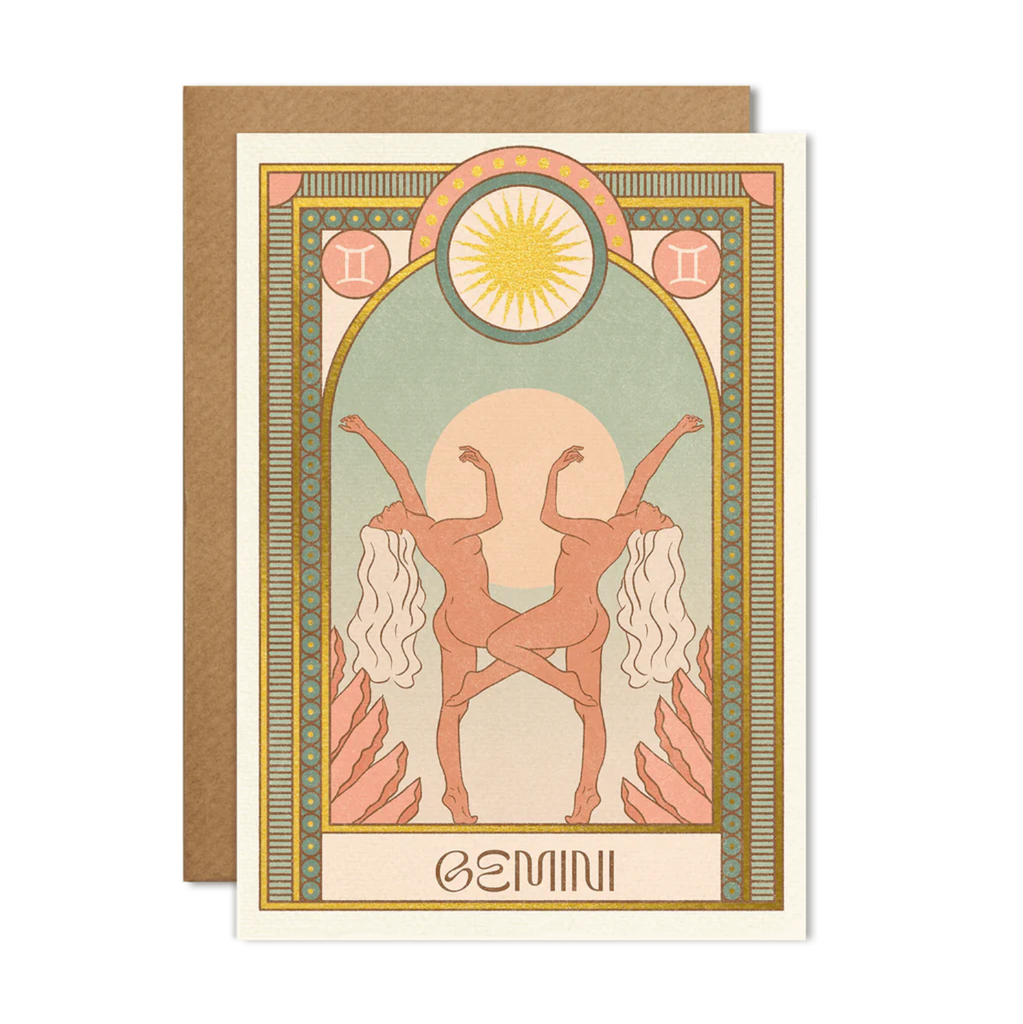 cai & jo zodiac horoscope greeting card gemini