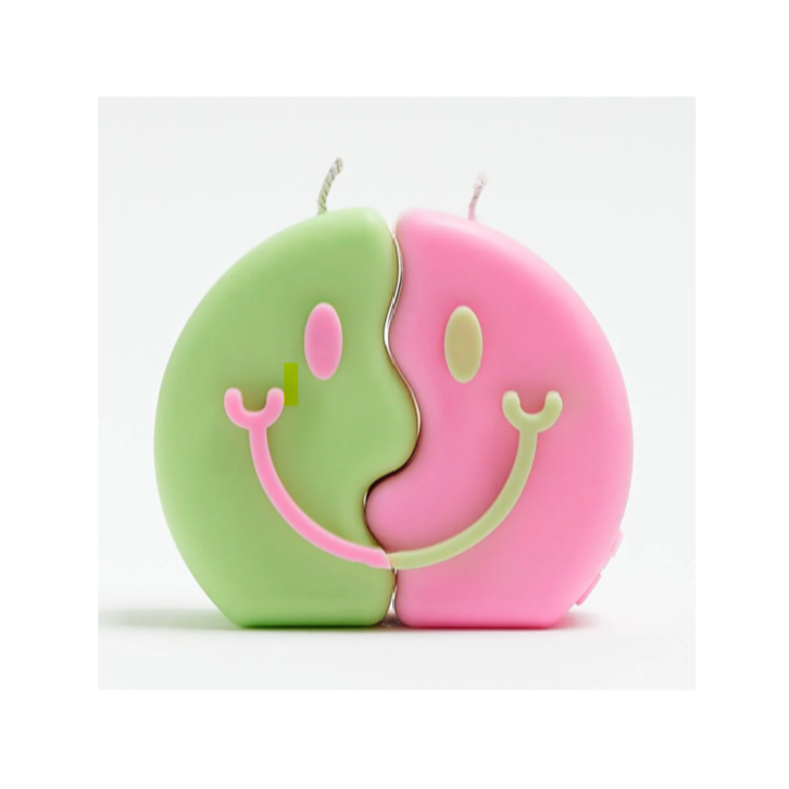 pink and green two piece wavey casa gemini candle