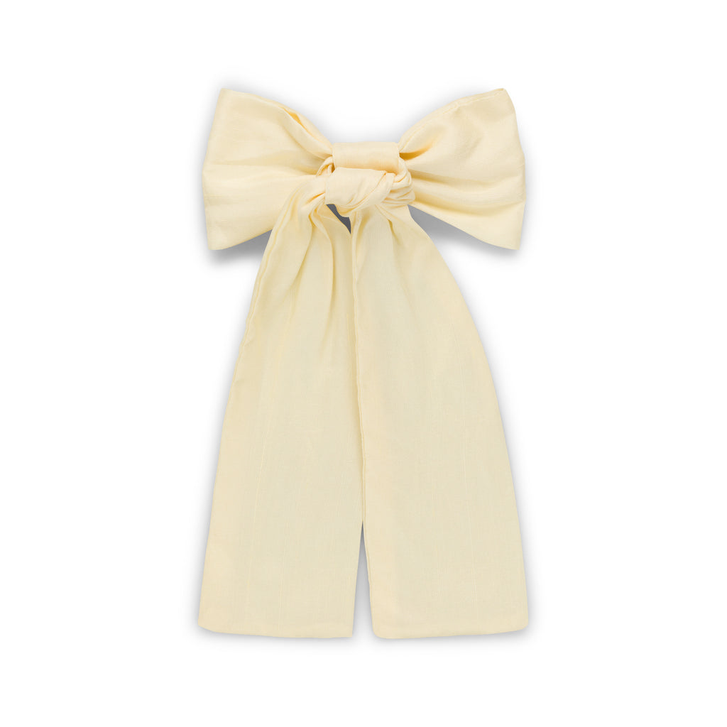 light yellow bow hair clip barrette by Home of Hai