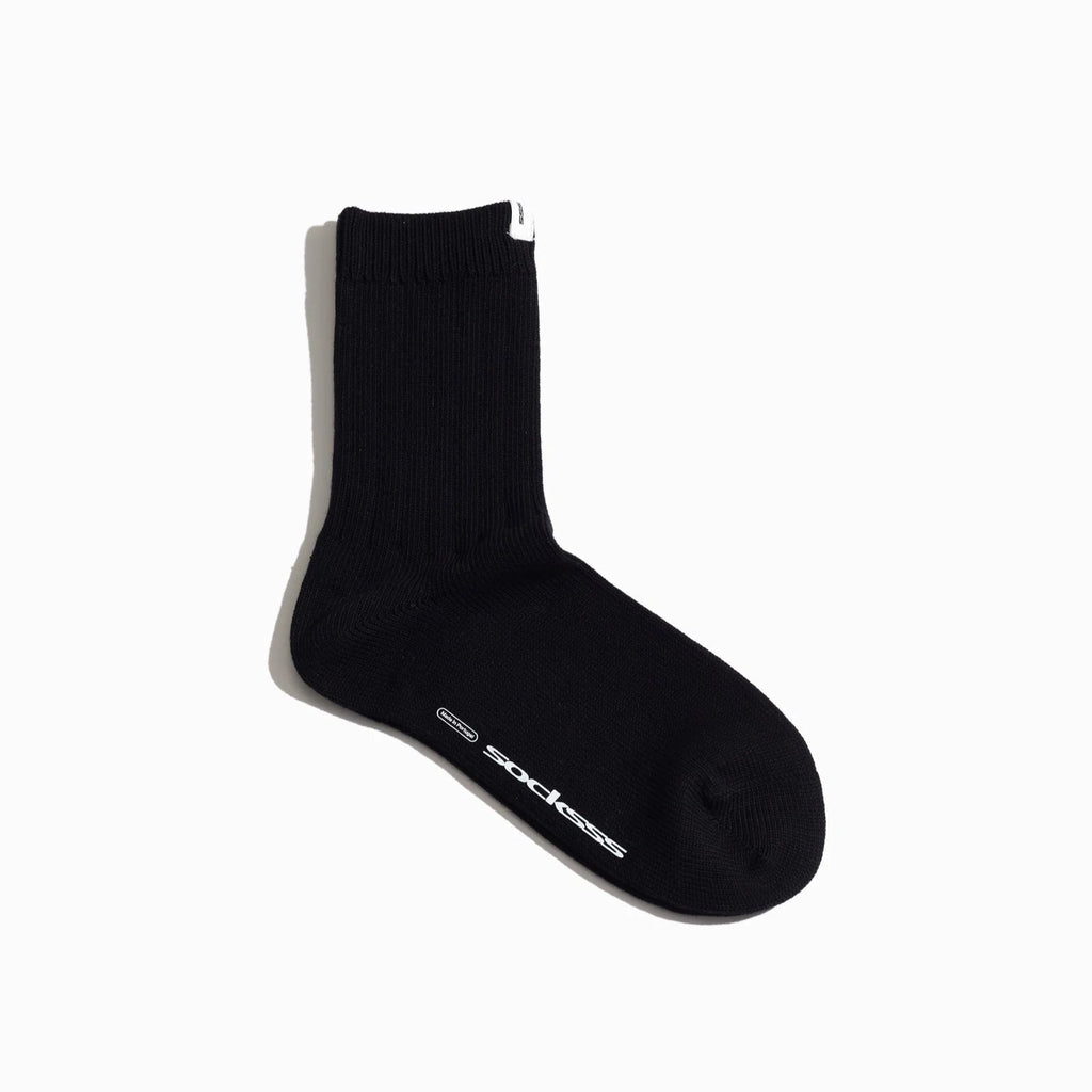 Socksss ribbed MIDNIGHT ankle socks black organic cotton