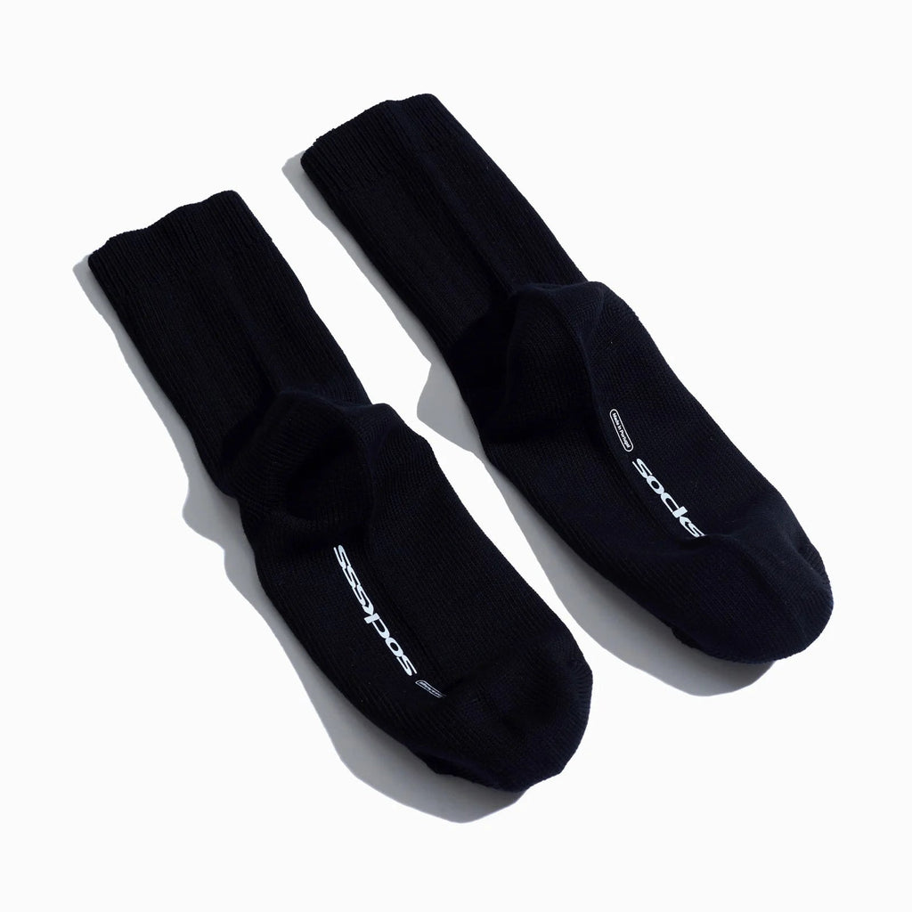 Socksss ribbed MIDNIGHT ankle socks black organic cotton