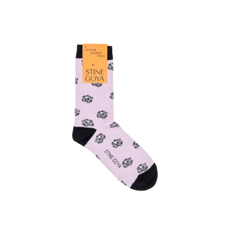 pink iggy peonies socks by stine goya