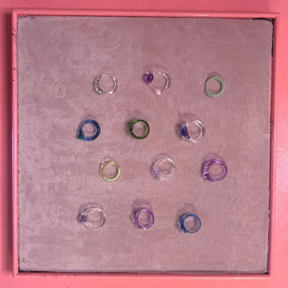 seven london glass handmade ring