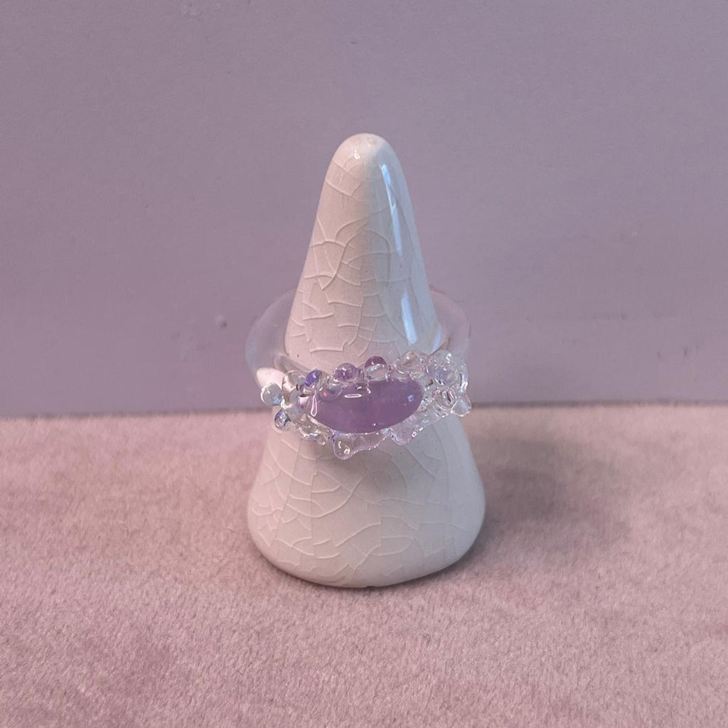 Handmade glass ring by SEVEN London