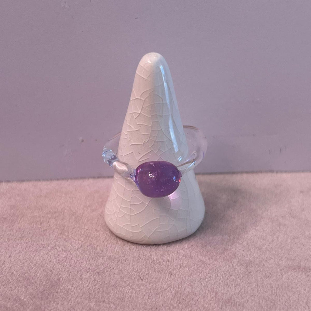 Handmade glass ring by SEVEN London