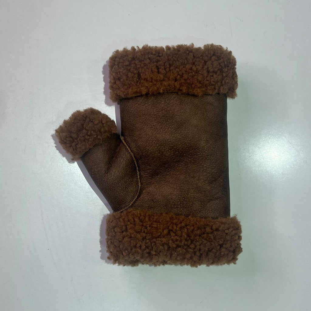Jakke SANDY Faux Shearling Gloves tan brown