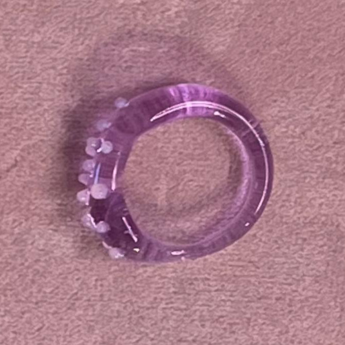 Handmade glass ring by SEVEN London