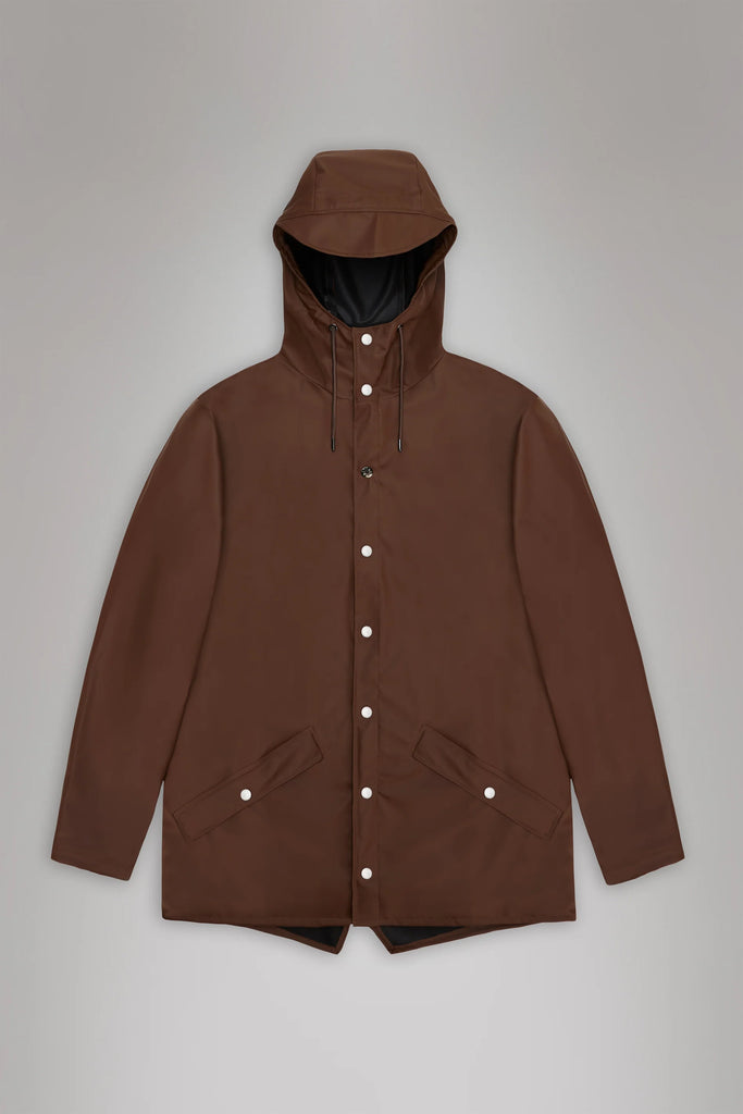 rains rain waterproof jacket frame chocolate brown 