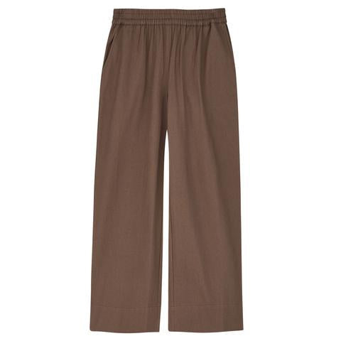 skall studio cotton jasmine pull on trousers pants cardamom light brown