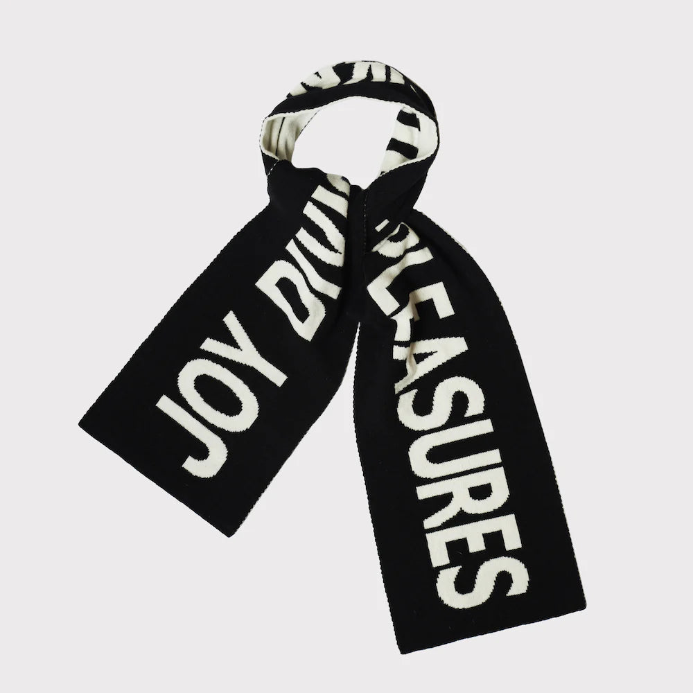 HADES joy division unknown pleasures black white knitted wool scarf