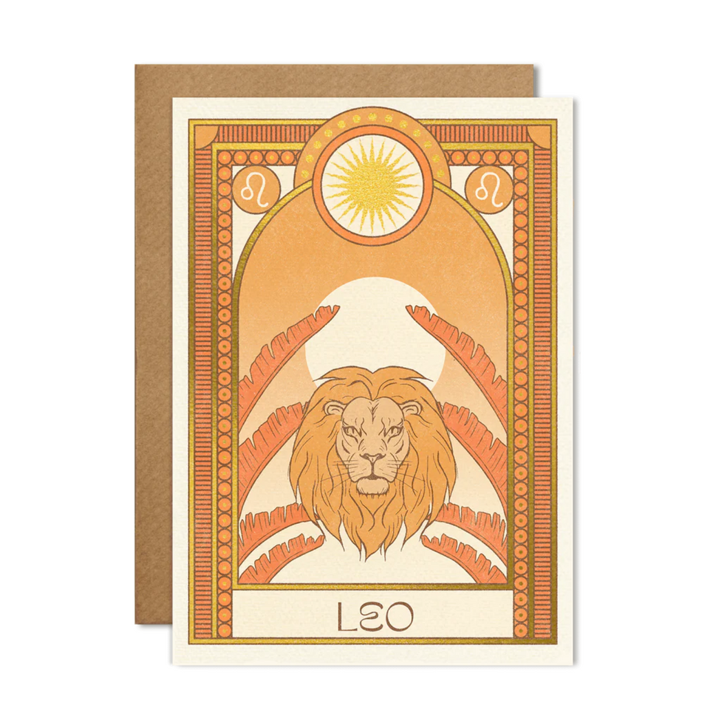 cai & jo zodiac horoscope greeting card leo