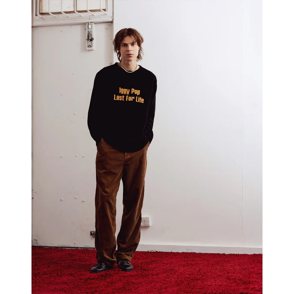 HADES Iggy Pop 'Lust for Life' Unisex/Men's Jumper black with yellow writing