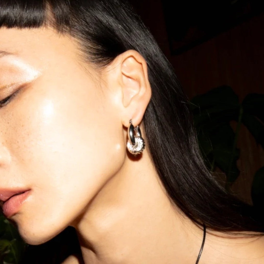 By Alona Madeline chunky hoop earrings Sterling silver