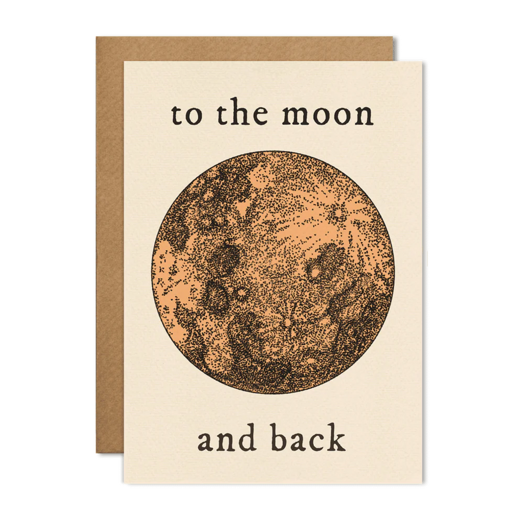 CAI & JO greeting card to the moon & and back