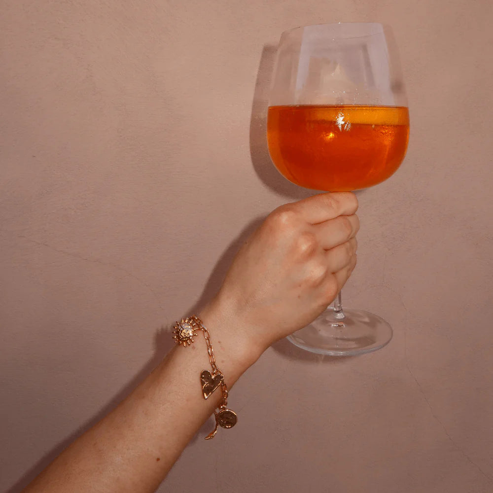 Orelia Statement Molten Charm Bracelet Gold