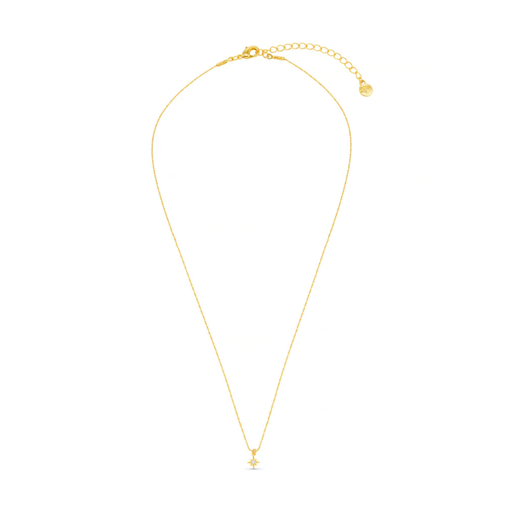 orelia Micro Starburst Fine Collar Necklace Gold
