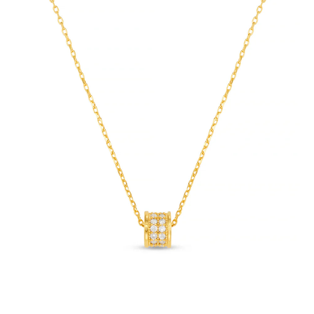 orelia Pavé Thread Through Necklace Gold