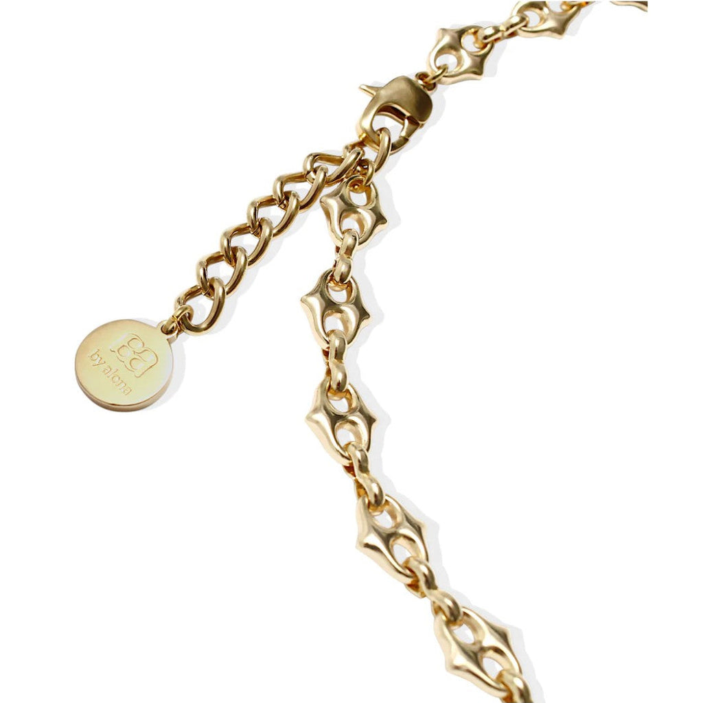 By Alona Rae necklace geometric chain link gold