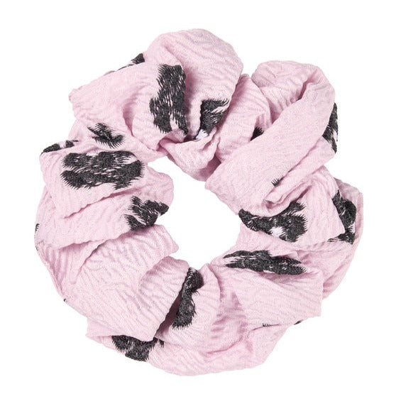 pink scrunchie by stine goya with black peonies