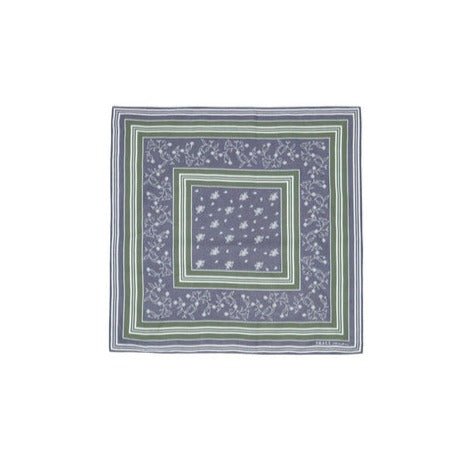 blue and green paisley pattern neckerchief classic scarf by Skall Studio