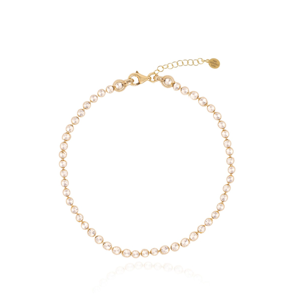 gold and silver small disc bracelet by Hermina Athens