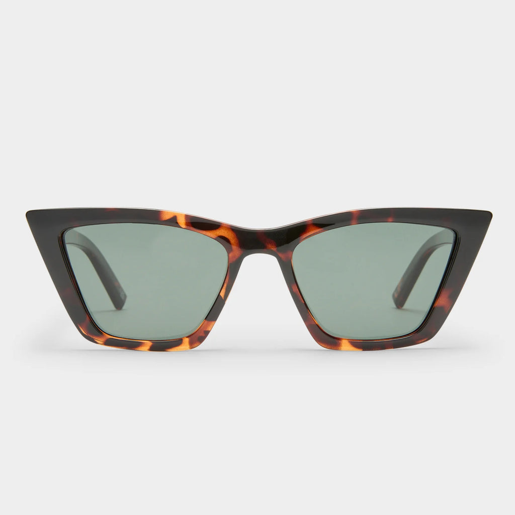 le specs velodrome cats eye sunglasses dark tort 