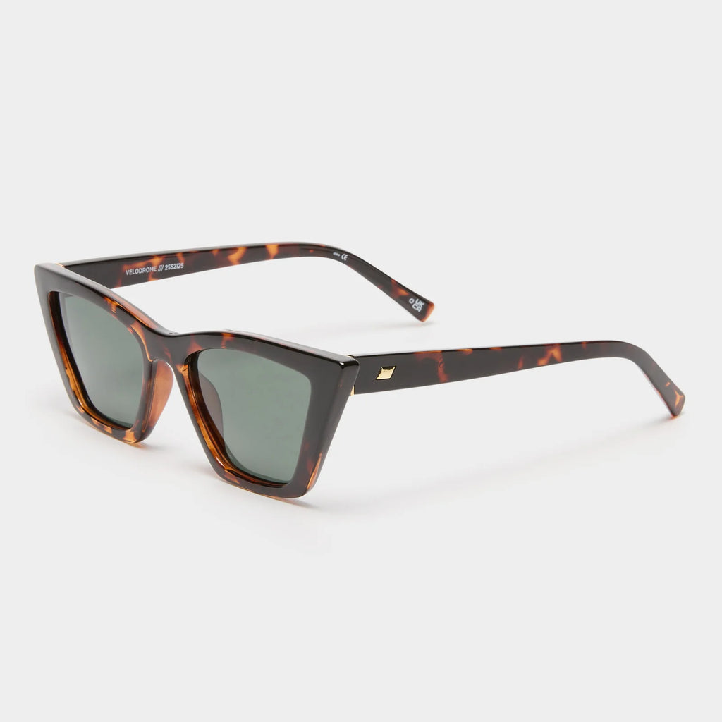 le specs velodrome cats eye sunglasses dark tort 