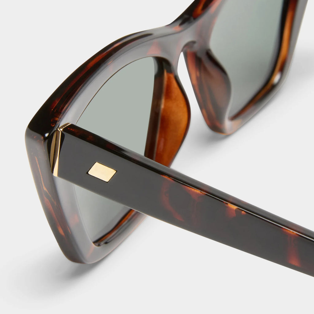 le specs velodrome cats eye sunglasses dark tort 