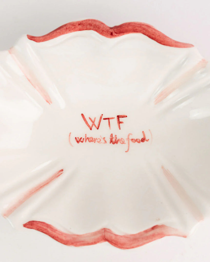 musae studio WTF (Where's the Food) Aperitif Bowl hand painted Italy ceramic