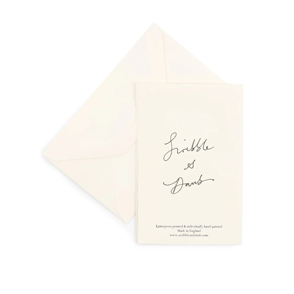 Happy Christmas Figgy Pudding Greeting Card by Scribble & Daub